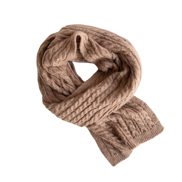 SOPHIE - Cosy Cable  Scarf - Mink