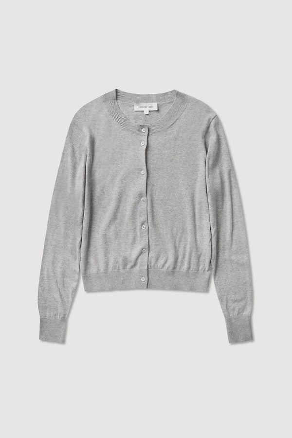 Assembly Label - Semra Cotton Cashmere Cardigan - Grey Marle