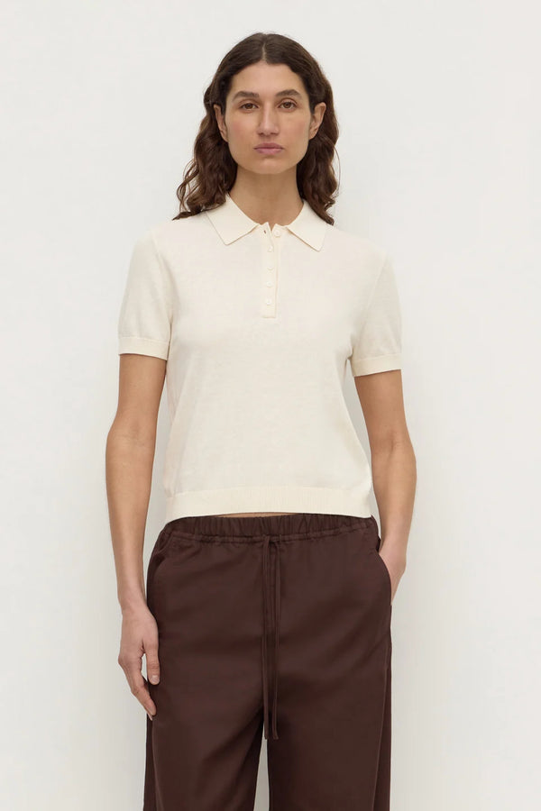 Assembly Label - Sloane Cotton Cashmere Polo - Cream