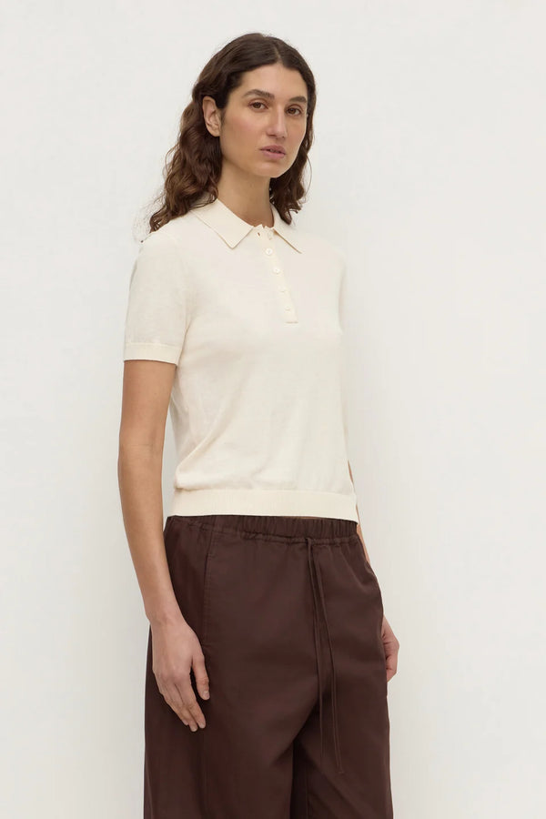 Assembly Label - Sloane Cotton Cashmere Polo - Cream