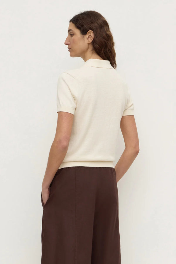 Assembly Label - Sloane Cotton Cashmere Polo - Cream