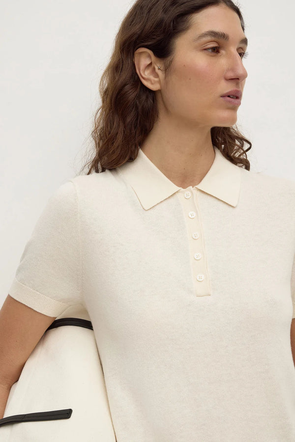Assembly Label - Sloane Cotton Cashmere Polo - Cream