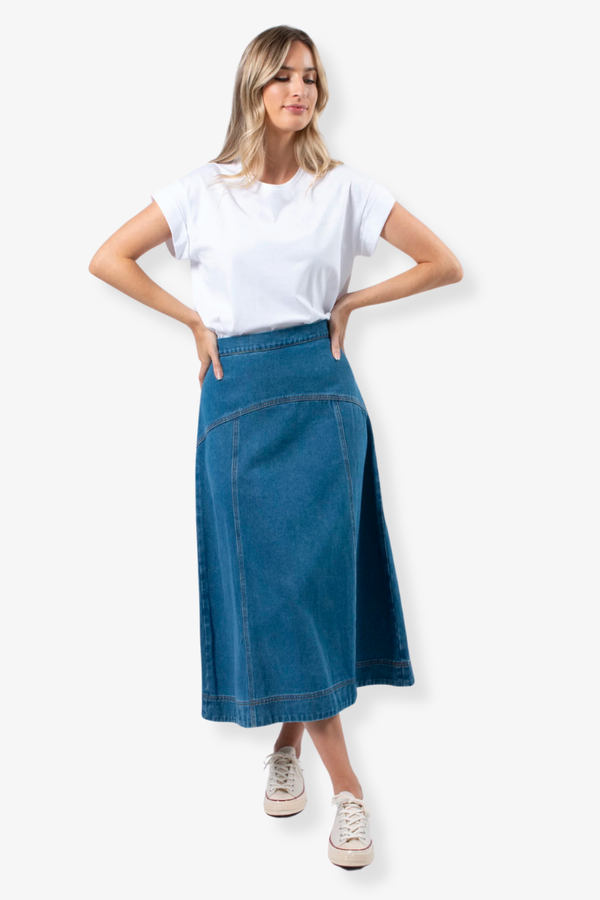 Stella + Gemma -  Dixie Skirt - Mid Wash