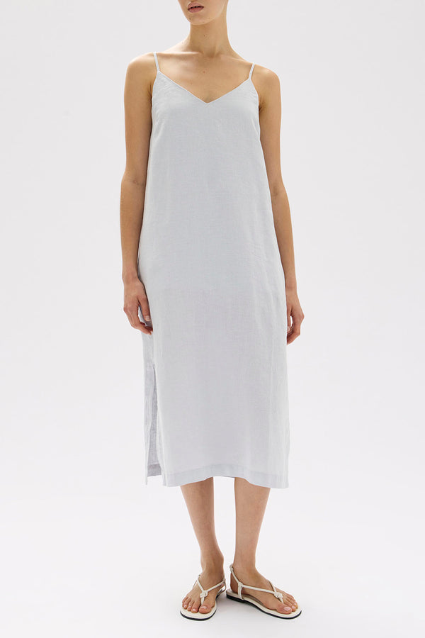 Assembly Label - Vallory Linen Slip Dress - Blue Haze