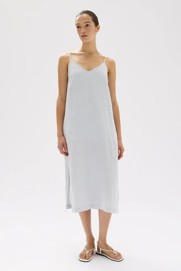 Assembly Label - Vallory Linen Slip Dress - Blue Haze