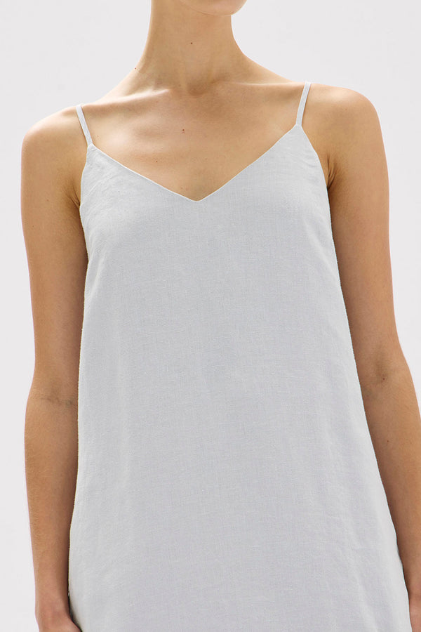 Assembly Label - Vallory Linen Slip Dress - Blue Haze