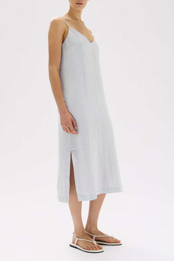 Assembly Label - Vallory Linen Slip Dress - Blue Haze