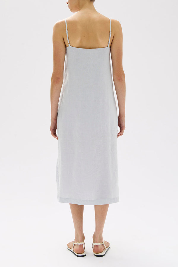 Assembly Label - Vallory Linen Slip Dress - Blue Haze