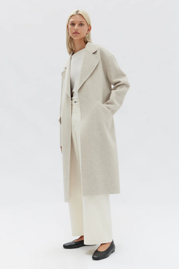 Assembly Label - Sadie Single Breasted Coat - Oat Marle
