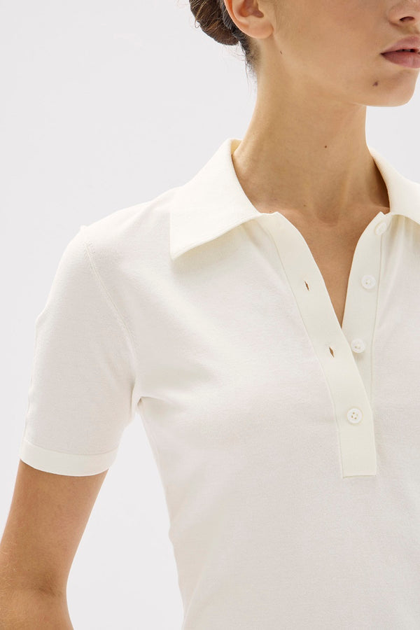 Assembly Label - Emmeline Knit Polo - Cream