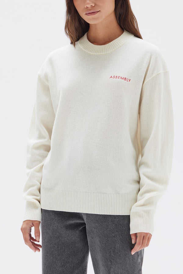 Assembly Label - Pax Wool Knit - Cream/Red