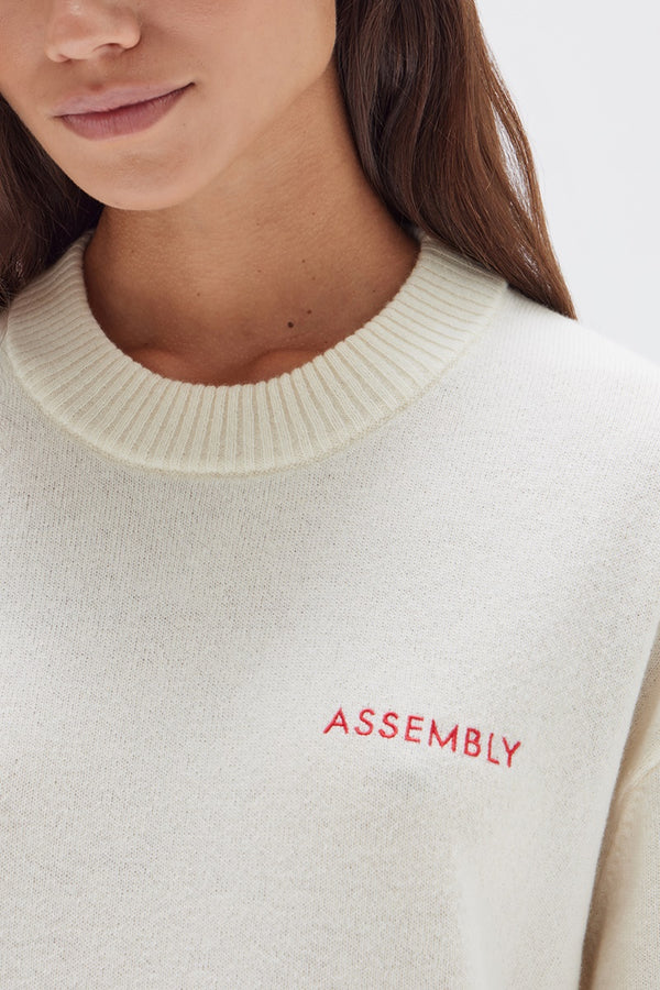 Assembly Label - Pax Wool Knit - Cream/Red