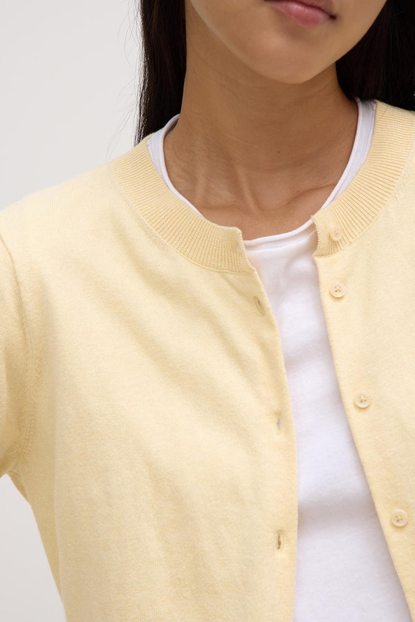 Assembly Label - Semra Cotton Cashmere Cardigan - Chamomile