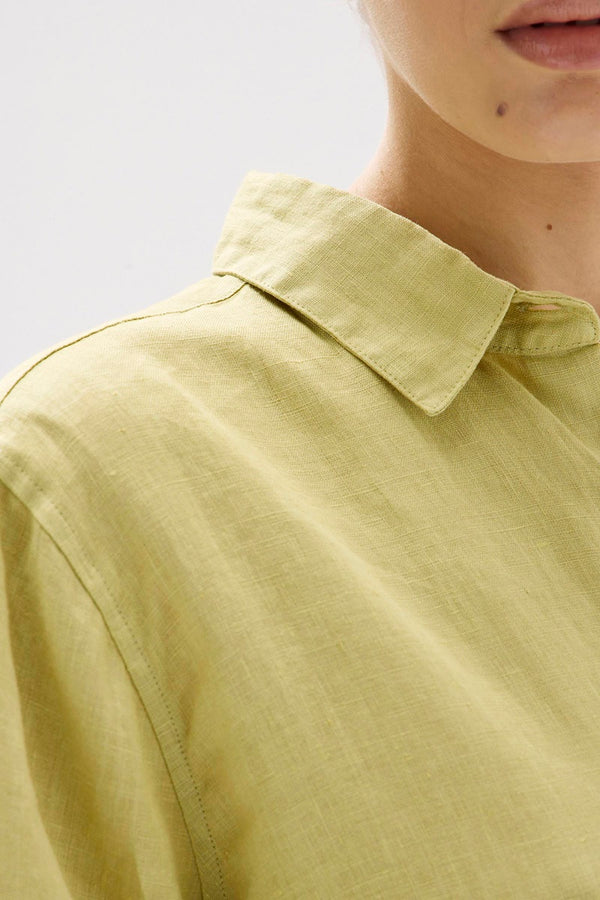 Assembly Label - Xander Linen Shirt - Pear