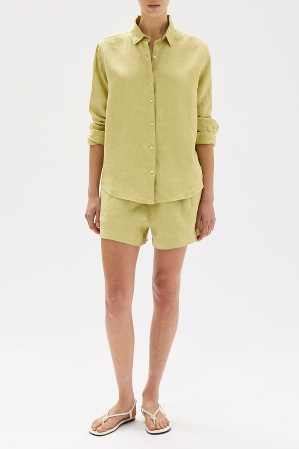 Assembly Label - Xander Linen Shirt - Pear