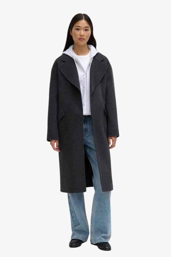 Assembly Label - Sadie Single Breasted Coat - Charcoal Marle