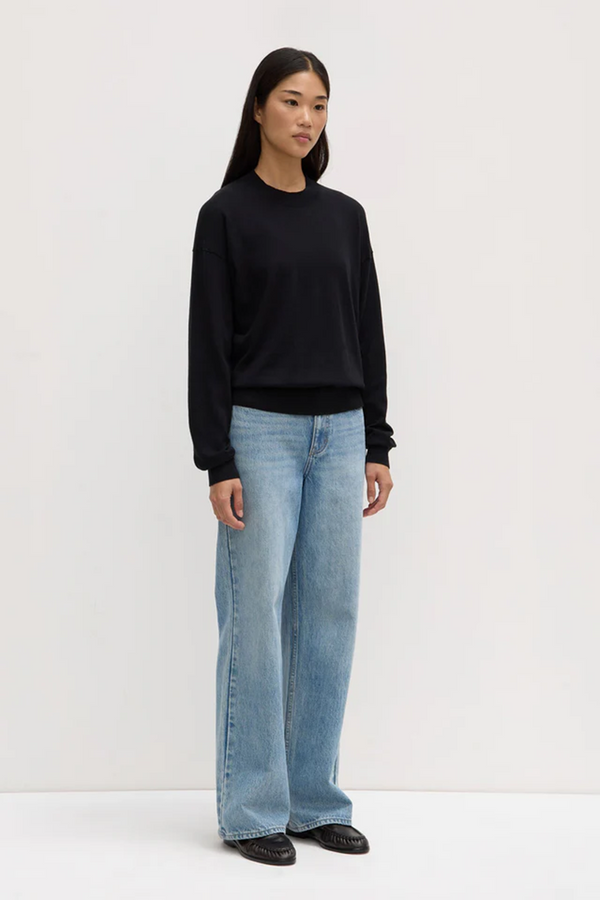 Assembly Label Cotton Cashmere Lounge Sweater - Black