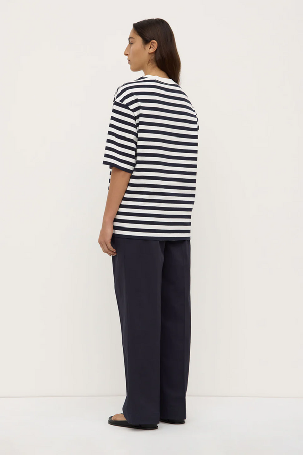 Assembly Label - Monte Stripe Short Sleeve Tee - True Navy/White