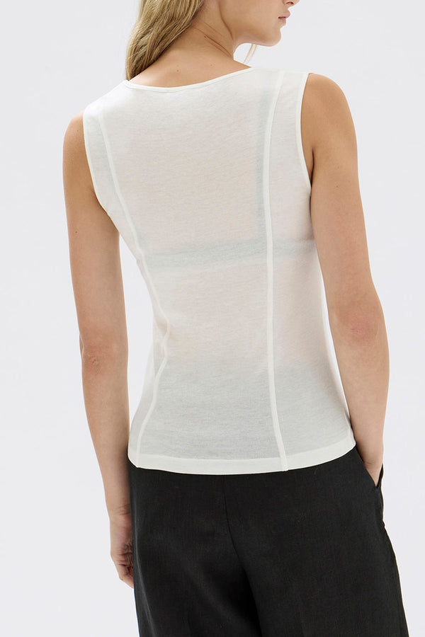 Assembly Label - Penelope Jersey Tank - White