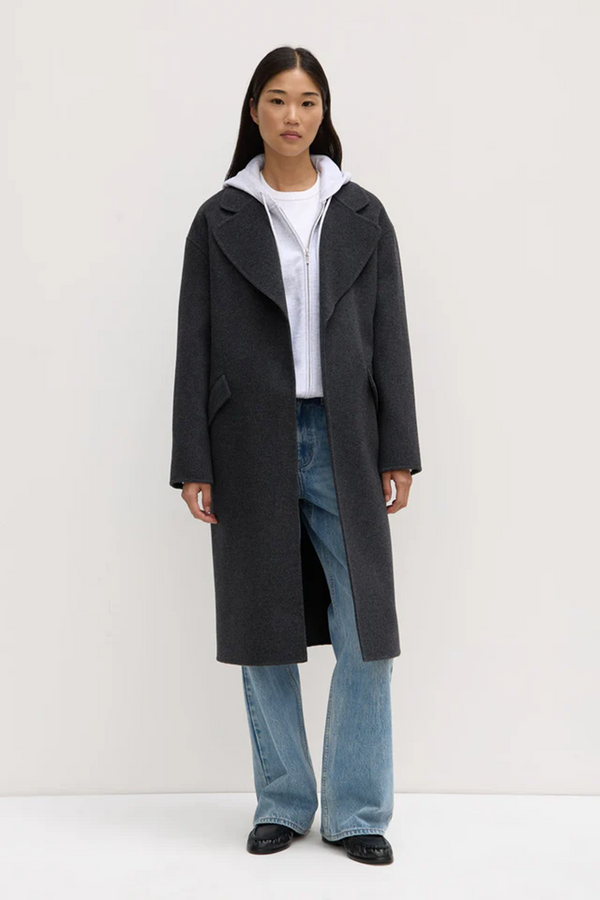 Assembly Label - Sadie Single Breasted Coat - Charcoal Marle