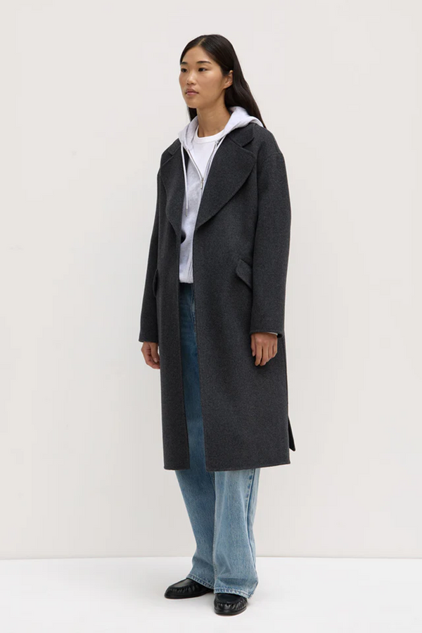 Assembly Label - Sadie Single Breasted Coat - Charcoal Marle