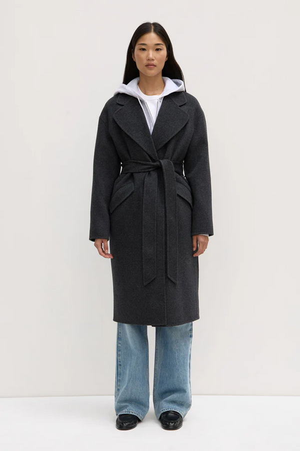 Assembly Label - Sadie Single Breasted Coat - Charcoal Marle