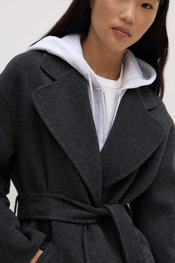 Assembly Label - Sadie Single Breasted Coat - Charcoal Marle