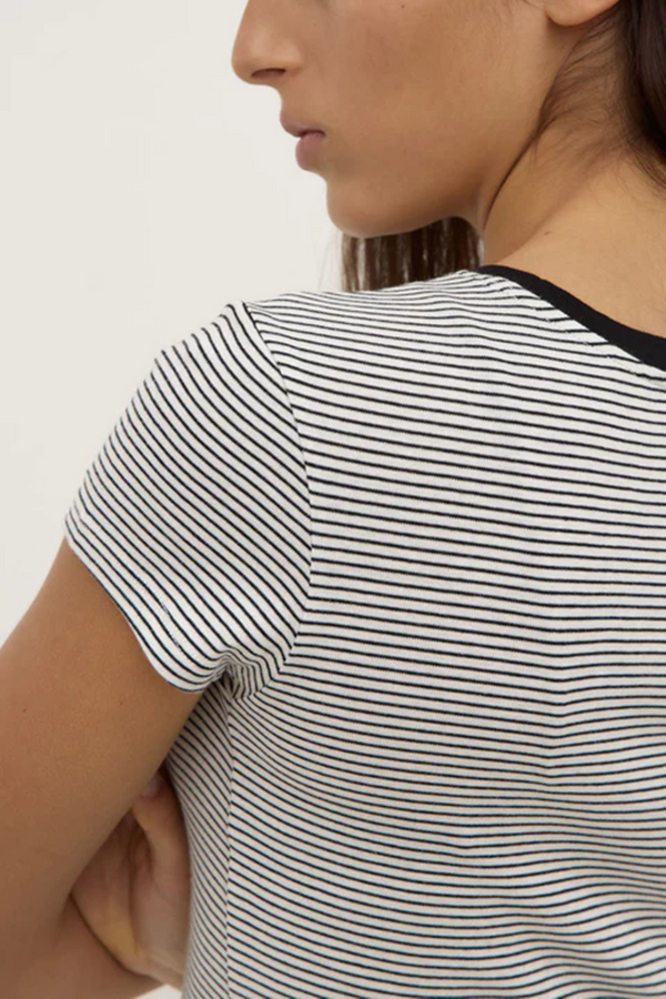 Assembly Label - Thelma Stripe Short Sleeve Tee - Black/white