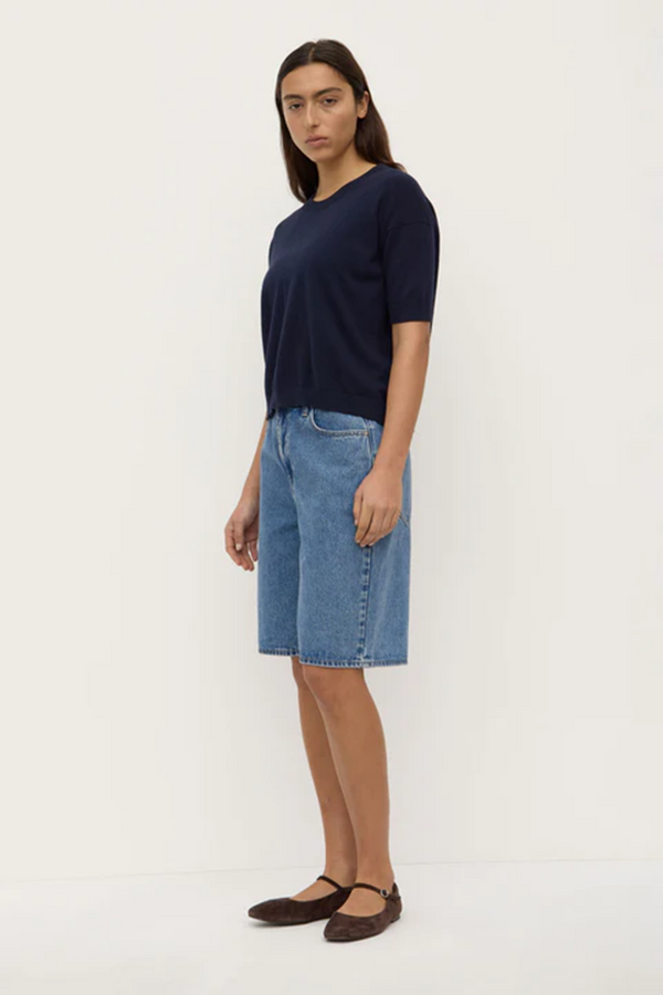 Assembly label - Vanya Cotton/Cashmere Tee - True Navy
