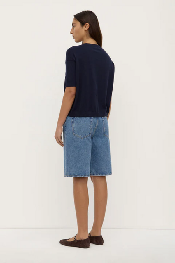 Assembly label - Vanya Cotton/Cashmere Tee - True Navy
