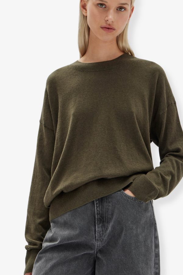 Assembly Label - Cotton Cashmere Lounge Sweater - Pea Marle
