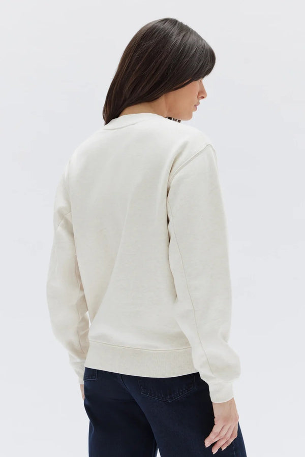 Assembly Label - Womens Stacked Fleece - Oat Marle/White