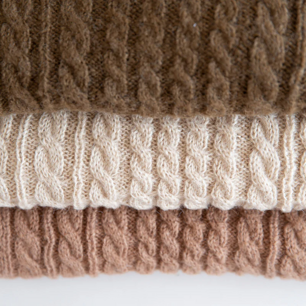 SOPHIE - Cosy Cable Scarf - Oat