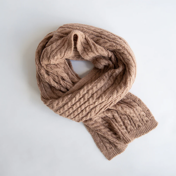 SOPHIE - Cosy Cable  Scarf - Mink