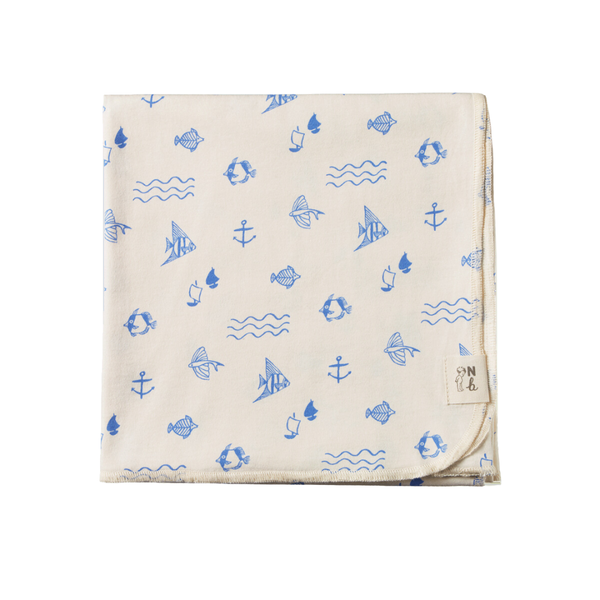 Nature Baby - Cotton Wrap - Atlantic Print