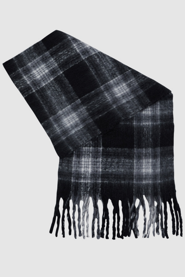 Elm - Crest Scarf - Black/White Check