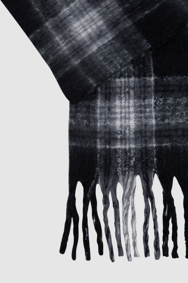 Elm - Crest Scarf - Black/White Check