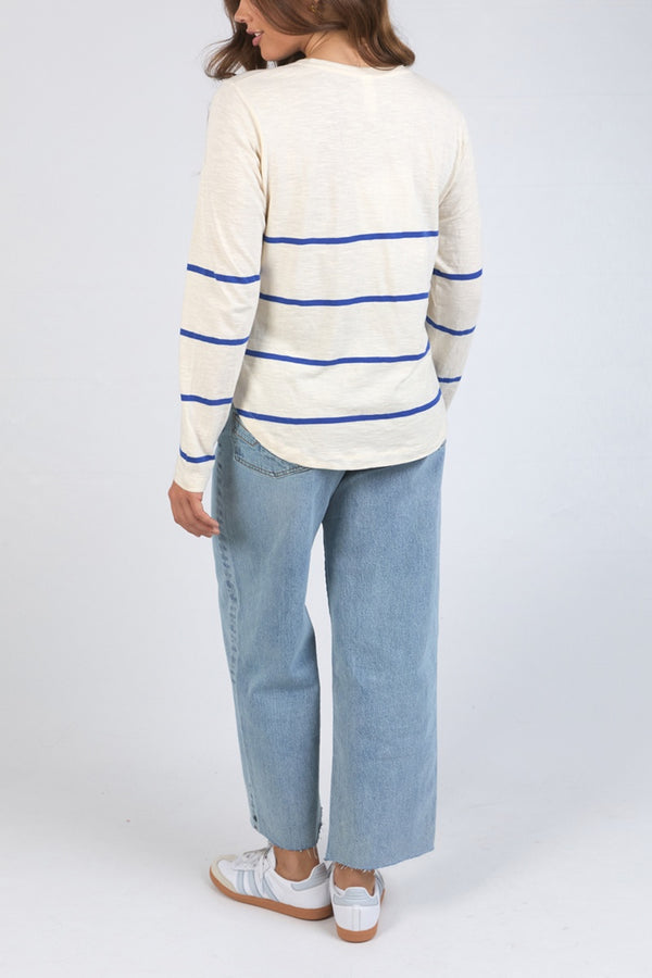Elm - Crosby Long Sleeve Tee - Blue/White Stripe