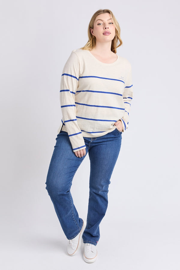Elm - Crosby Long Sleeve Tee - Blue/White Stripe