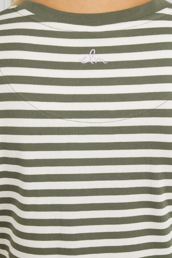 Elm - Merry Tee Dress - Clover & Pearl Stripe