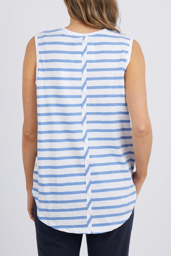 Elm - Scoop Tank - Cornflower & White