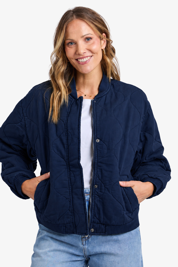 Elm - Jean Bomber Jacket - Midnight Blue