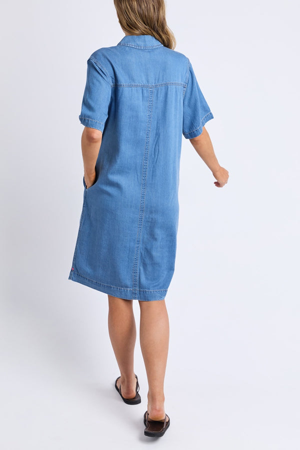Elm - Cora Denim Dress - Mid Blue