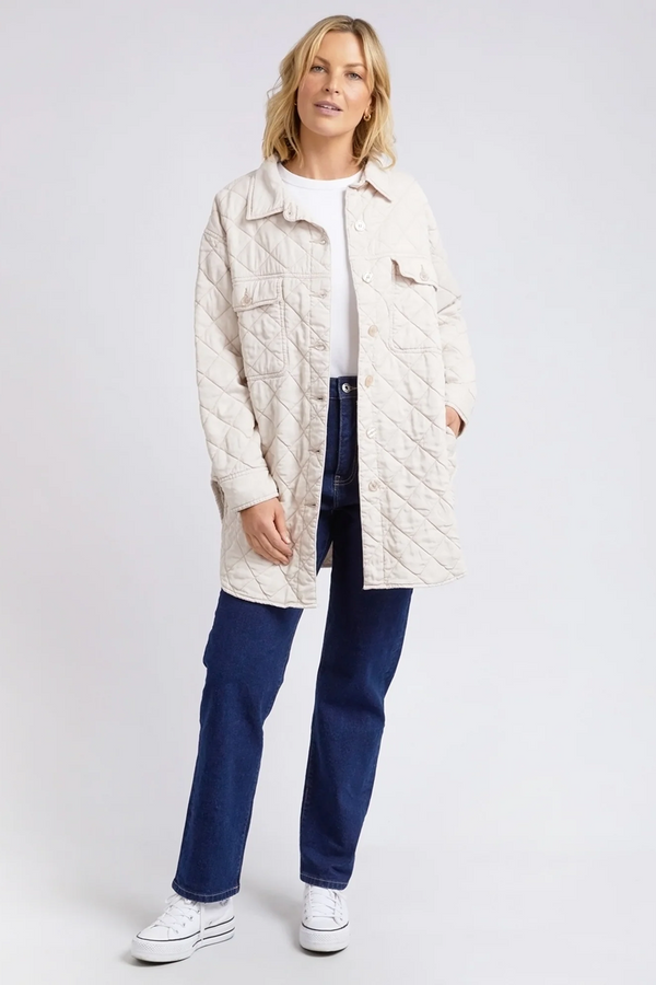 Elm - Katie Quilted Shacket - Oat