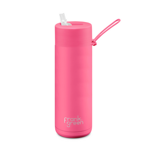 frank green - 20oz Reusable Bottle (straw) - Neon Pink