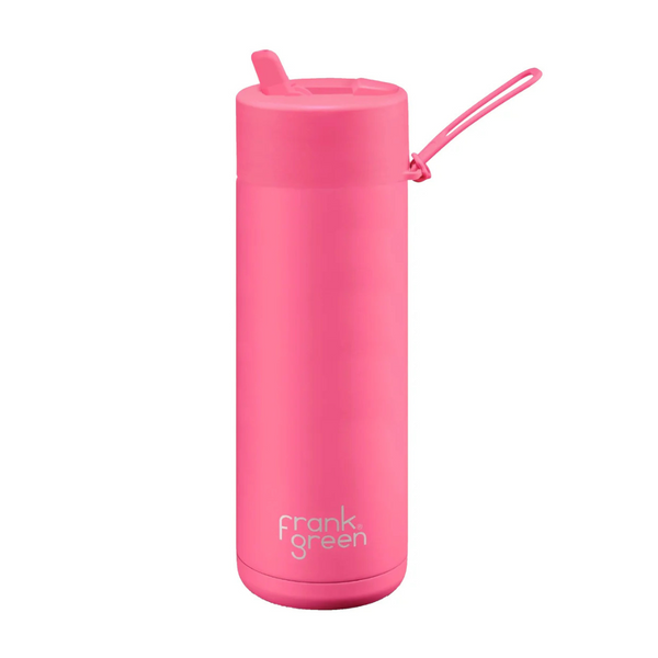 frank green - 20oz Reusable Bottle (straw) - Neon Pink