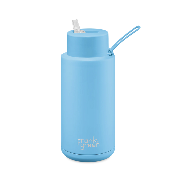 frank green - 34oz Reusable Bottle (straw) - Sky Blue