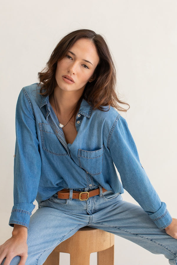 HUT - Boyfriend Shirt - Denim