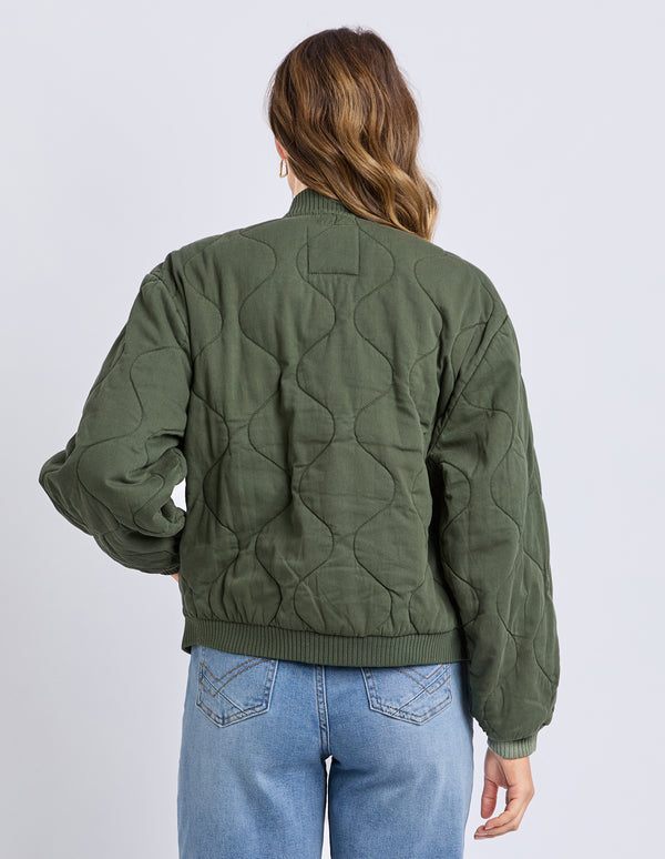 Elm - Jean Bomber Jacket - Clover