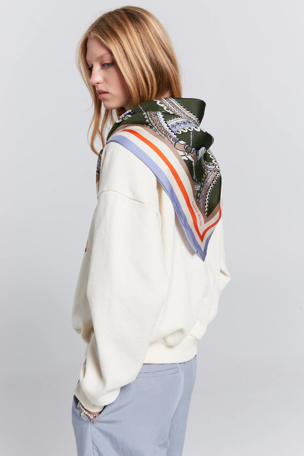 Karen Walker -  Runaway Carousel Crew - Ecru/Tangerine